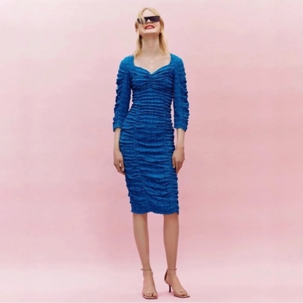 Zara “The Anne” ruched midi dress
Size XL